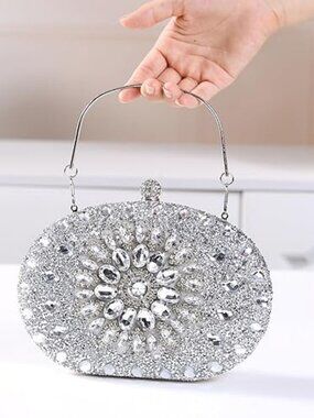 Beaguful Rhinestone Clutch Evening Bag Sparkly Luxury Purse Formal Handbag